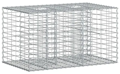 Zdjęcie produktu dla VidaXL, podwyższona grządka gabionowa, 100 x 60 x 55 cm, stal ocynkowana, kolor srebrny