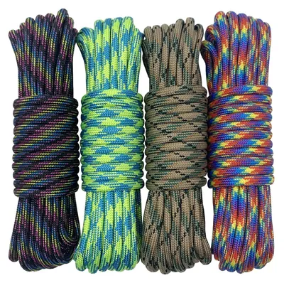 Produktbild von Paracord-Seil, 6 Meter - Paracord 550 - Paracord-Set - Outdoor-Überleben - DIY-Set - 7-strängiges Nylon - Überlebensseil
