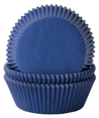 Produktbild von Demmler Muffinformen Uni Blau - zum Dekorieren selbstgemachter Muffins - 60Stk. pro Packung - 5012546050