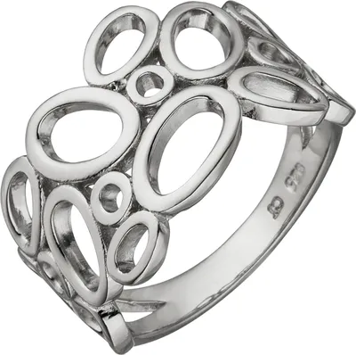 Produktbild von Gr. 60 Damen Ring breit 925 Sterling Silber Silberring