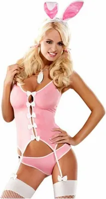 Productafbeelding van Bunny Suit van Obsessive, roze/wit, maat S/M