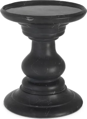 Produktbild von Casa Padrino Luxus Beistelltisch Schwarz Ø 33 x H. 39,5 cm - Runder Beistelltisch aus hochwertigem Marmor - Luxus Marmor Möbel