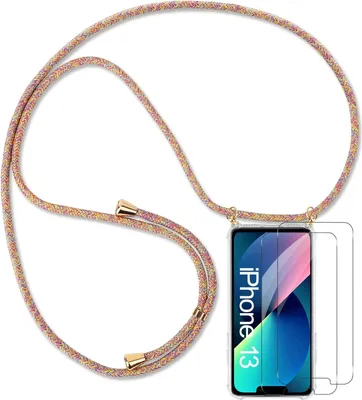 Produktbild von Silikonhülle Mit Kette Für Apple Iphone 13 Mehrfarbig A2483 A2636