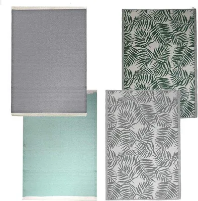 Immagine prodotto di Tappeto da esterno impermeabile per terrazza, giardino o balcone, 120 cm x 180 cm, foglie verdi