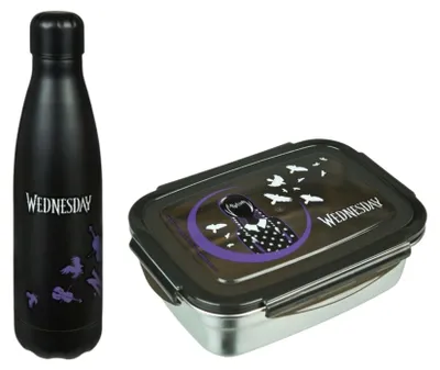 Produktbild von Mittwoch: RVS-Mittagessen-Set; Lunchbox und Trinkflasche