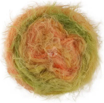 Produktbild von Lana Grossa BASTA MISTA 50g Garn im Fake Fur Look mit attraktivem Franseneffekt 100m Farbe 104 - Kiwi/Pistazie/Vanille/Senfgelb/Pfirsich