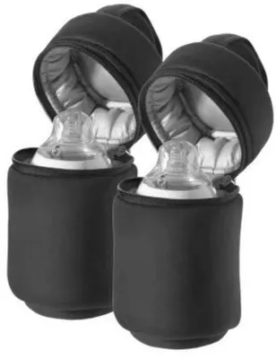 Produktbild von Isolierte Wasserflaschentaschen, wasserdicht, 10x10x27,5cm, schwarz