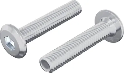 Produktbild von Schraube mit Sperre Uni 2 pcs Silber M6 x 30 mm Stahl