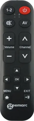 Produktbild von Geemarc TV-15 - lernfähige Universalfernbedienung mit großer Schrift und Tasten für bis zu zwei Geräte