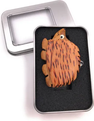 Produktbild von Schlüsselanhänger Holz Igel Säugetier Waldtier Stachel Tier Anhänger in Geschenkbox