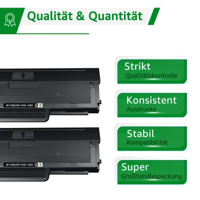 Produktbild von [3000 Seiten] Toner ersetzt HP 106A W1106A Schwarz Toner mit Chip fürHP Laser 107a 107w MFP135ag MFP135wg MFP137fwg MFP137fw MFP138fnw
