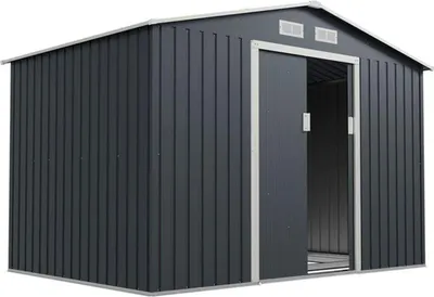 Obrázek produktu pro Zahradní domek 21051, XL, kůlna na nářadí, 2,77 x 1,91 m, antracitový (InternetovaZahrada)