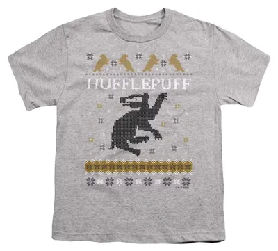 Immagine prodotto di Magia di Harry Potter - T-shirt natalizia "Hufflepuff Brutta Maglia" per bambini, cotone filato ad anello, modello TV36757 (taglia 116) (colore: Grigio sportivo), productTiles.product.images.aiGenerated