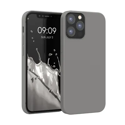 Produktbild von kwmobile Handyhülle für iPhone 12 Hülle / iPhone 12 Pro Hülle - Silikon Handy Case - weiche Oberfläche - kabelloses Laden - Stone Dust