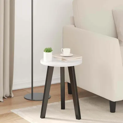 Immagine prodotto di Maison Exclusive - Piano del tavolo in materiale derivato dal legno, bianco lucido, Ø 30 x 1,5 cm