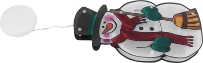 Image de Décoration lumineuse de Noël Bonhomme de neige Lampe LED à suspendre à la fenêtre avec ventouse pour l'agencement de la scène
