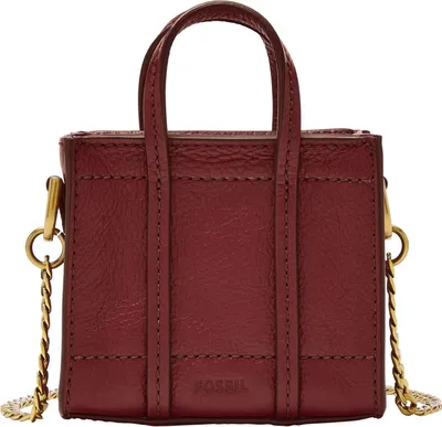 Produktbild von FOSSIL Umhängetasche Handtasche Carmen Micro Tote Bag Red Velvet weinrot