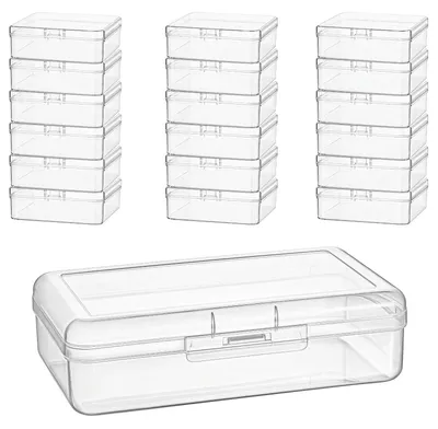 19-teilige Aufbewahrungsboxen, transparent, Kunststoff, 20,5 x 12 x 6 cm
