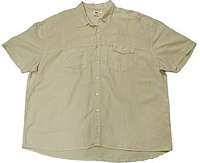 Immagine prodotto di Camicia elegante in lino a maniche corte taglie forti HONEYMOON Beige 7XL