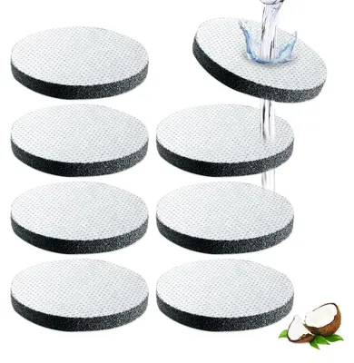 Image de Cartouches de filtre à eau à charbon actif, compatibles avec les bouteilles d'eau et les carafes, lot de 8