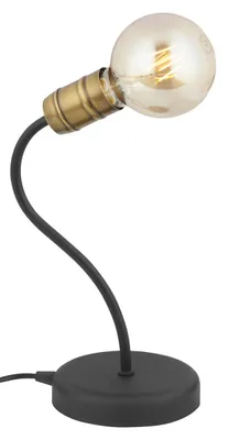 Obrázok produktu pre Stolná lampa LUCE PAT. čierno-zlatá 1xE27x20W kov rozmery: 32x14x18 cm IP20 Jupiter