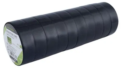 Immagine prodotto di Set da 10 rotoli di nastro isolante nero, 15 mm x 5 m, Carmotion