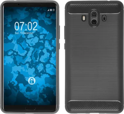 Produktbild von PhoneNatic Case kompatibel mit Huawei Mate 10 - grau Silikon Hülle Ultimate Cover