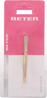 Image de BETER Pince à épiler dorée à bout droit - 1 unité