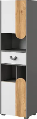 Produktbild von Furniture24 Regalschrank Carini CA3 Schrank 2 Türiger Hochschrank 1 Schublade