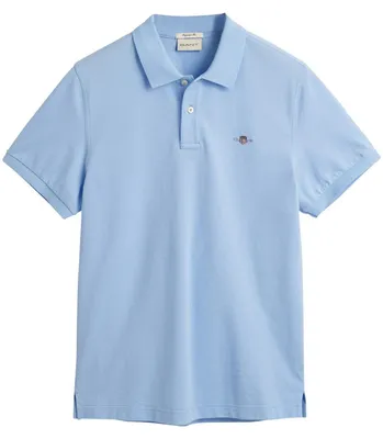 Produktbild von GANT Herren Reg Shield Pique Polohemd, Capri Blue, XS EU