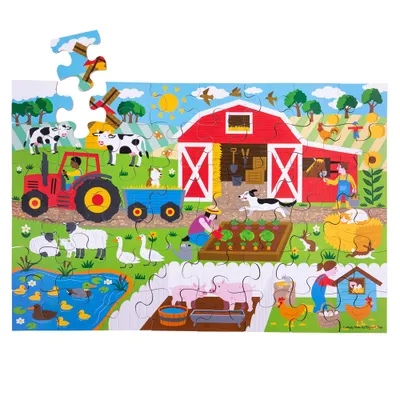 Zdjęcie produktu dla Puzzle podłogowe Farma 48 elementów