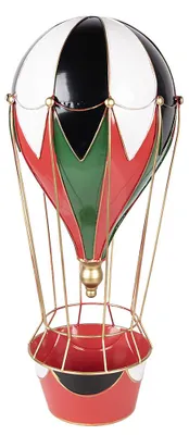Produktbild von Clayre & Eef Weihnachtsdekorationsfigur Heißluftballon Ø 26x62 cm Rot Metall