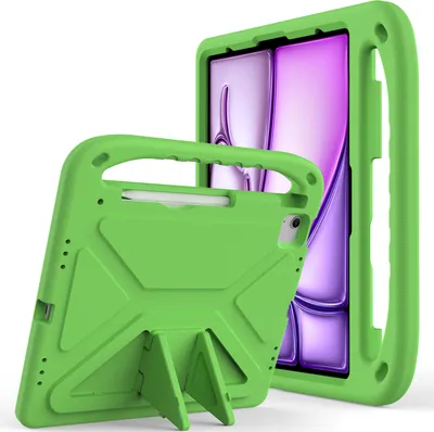 Obrázek produktu pro Ochranné pouzdro pro iPad Pro 13" M4 2024 7th Generation, lehké dětské pouzdro z EVA s držadlem a stojánkem Zelený