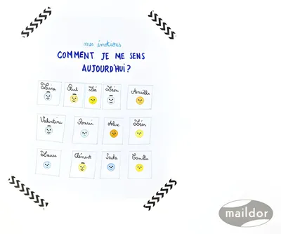 Image de Maildor Lernsticker, Smileys, 16x21cm