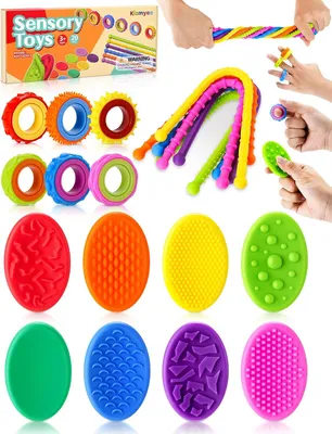 Productafbeelding van Fidgetspeelgoedset - Set van 20 - Stressspeelgoed voor kinderen en volwassenen - Zintuiglijk speelgoed voor antistress
