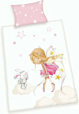 Produktbild von Little Fairy Flanell-Bettwäsche " Green"