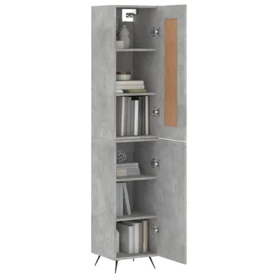Immagine prodotto di vidaXL Credenza grigio cemento 34,5x34x180 cm materiale a base di legno