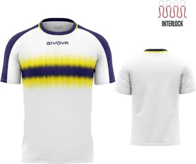 Produktbild von Sport-T-Shirt Givova Radio Blau-Gelb Weiß