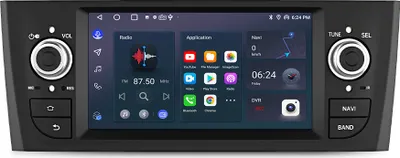 Obrázok produktu pre 6'' Carplay 2+32G SWC Autorádio pre Fiat Grande Punto 2005-2012 WIFI BT RDS DSP DAB+ FM Andriod12