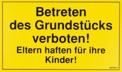 Produktbild von Warnschild - Betreten des Grundstücks verboten - Gr. ca. 25 x 15cm - 308411