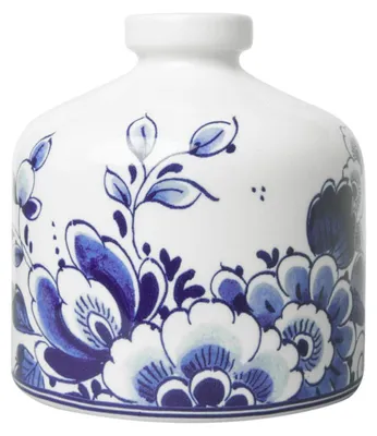 Image de Heinen Delfts Blauw – Vase rond, motif floral