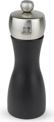 Produktbild von PEUGEOT Pfeffermühle FIDJI 15cm Schwarz Edelstahl Buchenholz Stahlmahlwerk