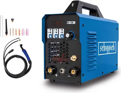 Image de Scheppach Poste à souder TIG1000-Multi | Ecran LCD | Contrôleur thermique | 15-160 A | convient pour l'acier, l'inox & le fer | accessoires inclus