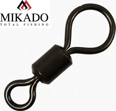 Produktbild von 10 MIKADO Big Eye Rolling Swivel Wirbel Karpfenwirbel #8 (8/4)