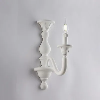 Zdjęcie produktu dla Shabby Chic Applique Lucca White 1 Light E14