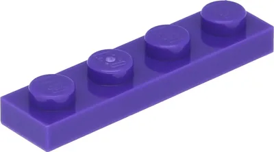 Produktbild von LEGO: 50 Stück Platte 1x4 in dunklem Lila