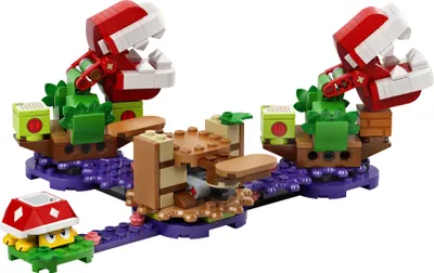 Produktbild von LEGO 71382 Super Mario Piranha-Pflanzen-Herausforderung – Erweiterungsset, Limonadendschungel, sammelbares modulares Spielset mit Stacheliger Figur