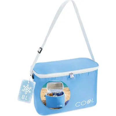 Productafbeelding van com-four® Koeltas 8 liter - Opvouwbare koelbox - Lichtgewicht geïsoleerde tas voor kamperen en outdoor activiteiten, met schouderband - Zomerse picknicktas met rits