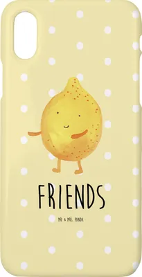 Produktbild von Mr. & Mrs. Panda Iphone 10 Handyhülle Beste Freunde Zitrone - Gelb Pastell - Geschenk, Lustige Sprüche, Handy, Fehlende Keywords, Cover, Hülle, X
