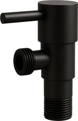 Produktbild von Balneo | Eckventil 1/2 x 1/2 Edelstahl Schwarz | Absperrventil 1/2 Zoll x 1/2 Zoll